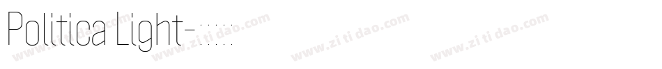 Politica Light字体转换
